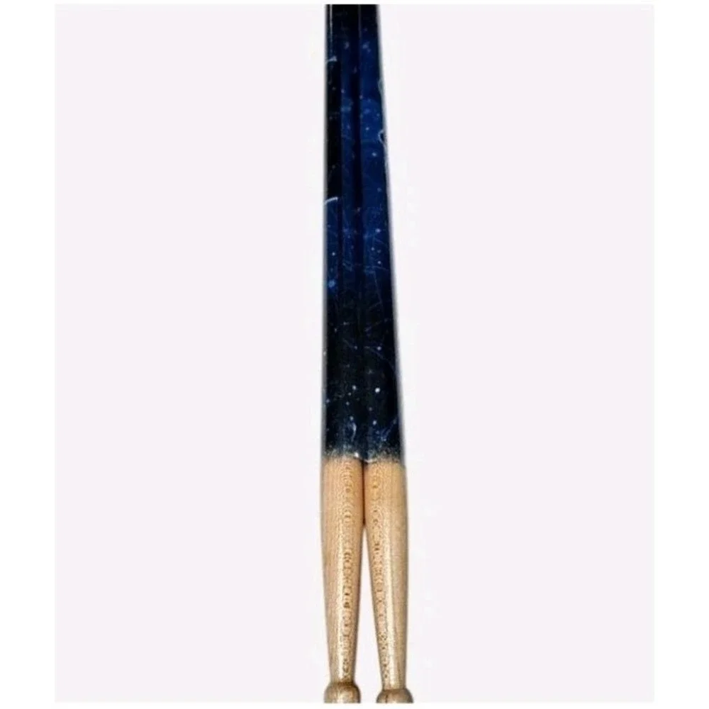 Blue Mercy Me Galaxy Designed Wooden Drumsticks
